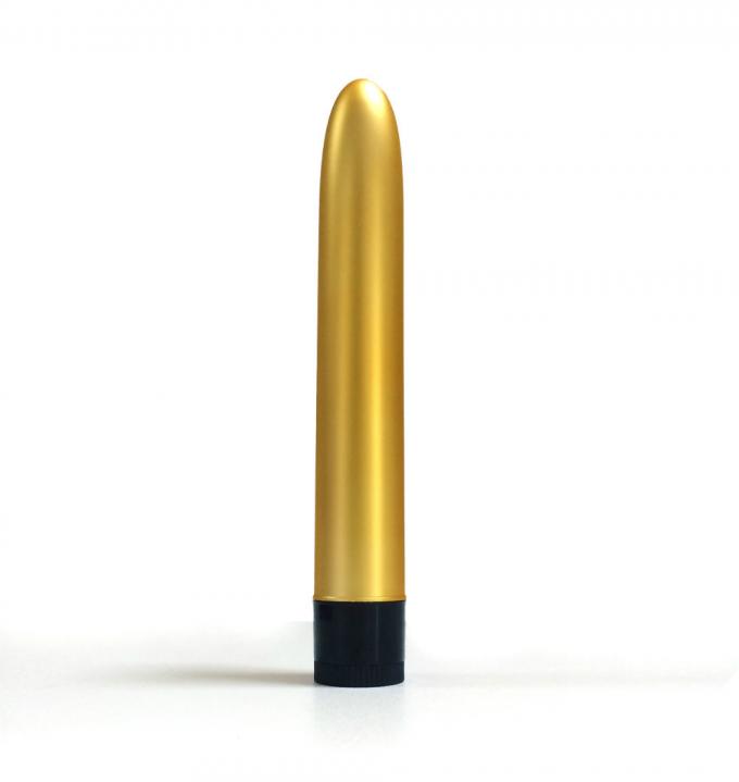 vibrador de prata dourado de várias velocidades de 7 ferramentas do sexo da bala da polegada para o sexo
