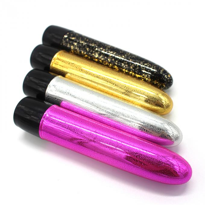vibrador de prata dourado de várias velocidades de 7 ferramentas do sexo da bala da polegada para o sexo
